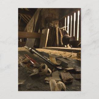 Carpenters Busy Workshop Postcard Vykort