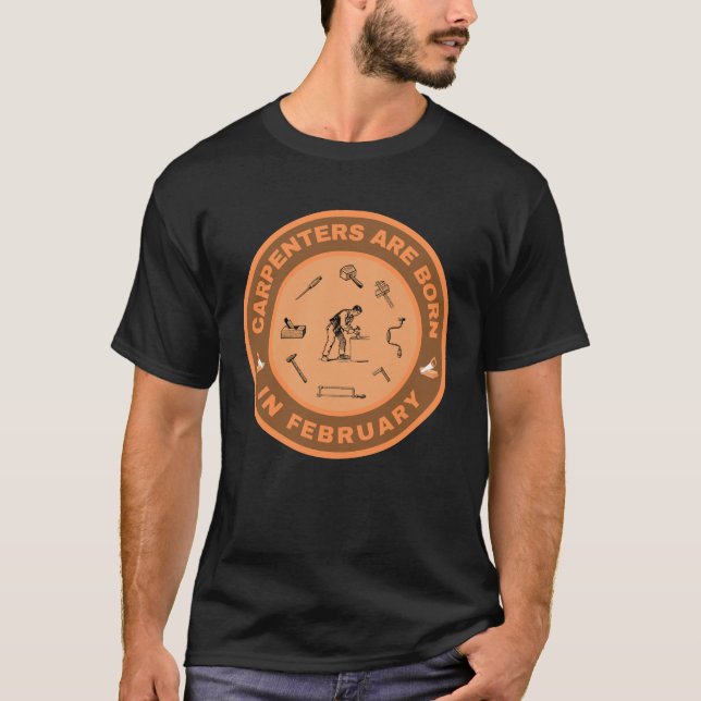 Carpenters föds i februari, alternativ utformning t shirt (Framsida)
