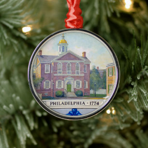 Carpenter's Hall - Philadelphia, Pennsylvania Julgransprydnad Metall