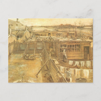 Carpenter's Yard och Tvätt av Vincent van Gogh Vykort