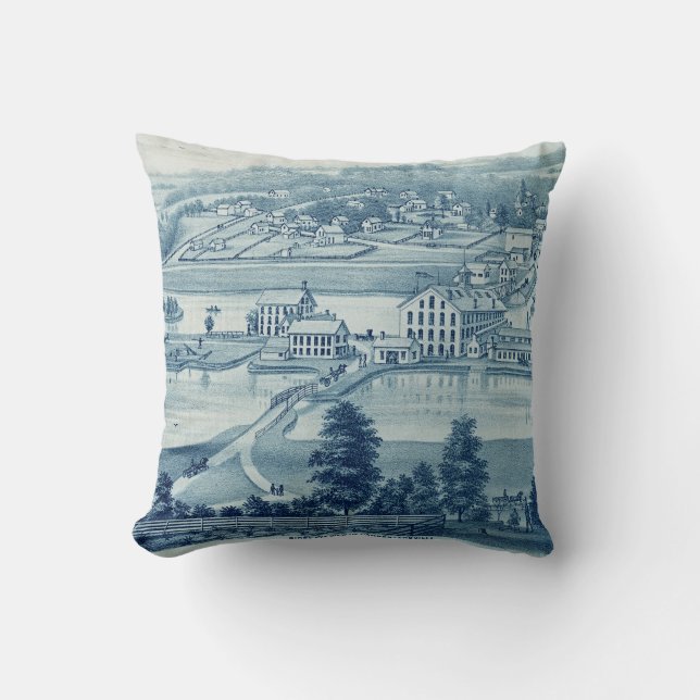 Carpentersville Illinois 1871 Illinois Järn n Bolt Kudde (Framsida)