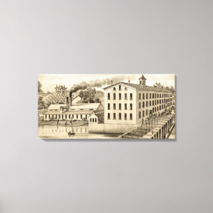 Carpentersville Illinois Järn och Bolt Co. 1871 Canvastryck