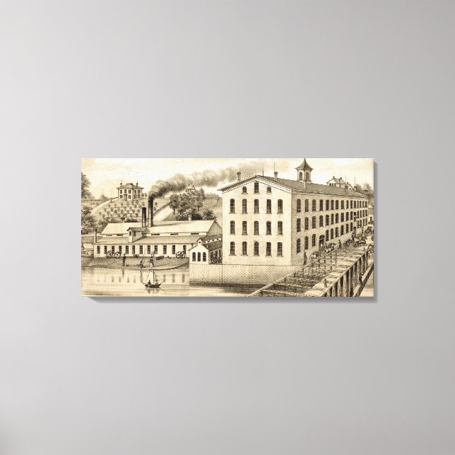 Carpentersville Illinois Järn och Bolt Co. 1871 Canvastryck (Framsida)