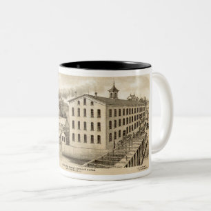 Carpentersville Illinois Järn och Bolt Co. 1871 Två-Tonad Mugg