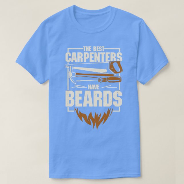 Carpentry Beard Beared Carpenter Gift T Shirt (Design framsida)