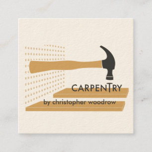 Carpentry Carpenter Woodworking-Affärskortet Fyrkantigt Visitkort