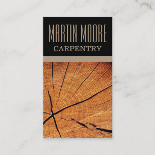 Carpentry faux wood struktur yta visitkort