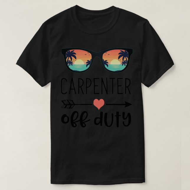 Carpentry Gift Sunglass Carpenter of Duty T Shirt (Design framsida)