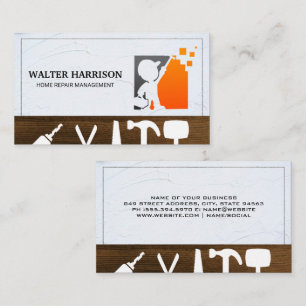 Carpentry Logotyp   Byggnads Verktyg Visitkort