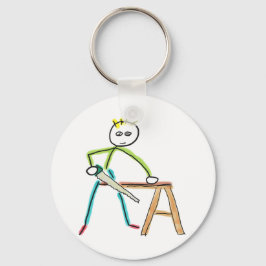 Carpentry Stickman Nyckelring