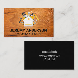 Carpentry Verktyg och Home Construction Visitkort