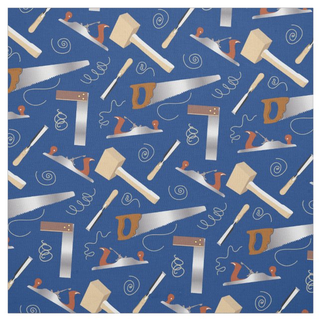 Carpentry Verktyg Woodworking Toolkit på Blue Tyg (Provkarta)