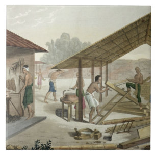 Carpentryseminariet i Kupang, Timor, pläterar 6 Kakelplatta