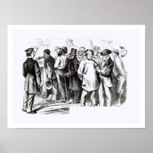 Carpet Baggers, sena 1860-talet (engrave) (b/w-fot Poster