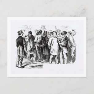 Carpet Baggers, sena 1860-talet (engrave) (b/w-fot Vykort