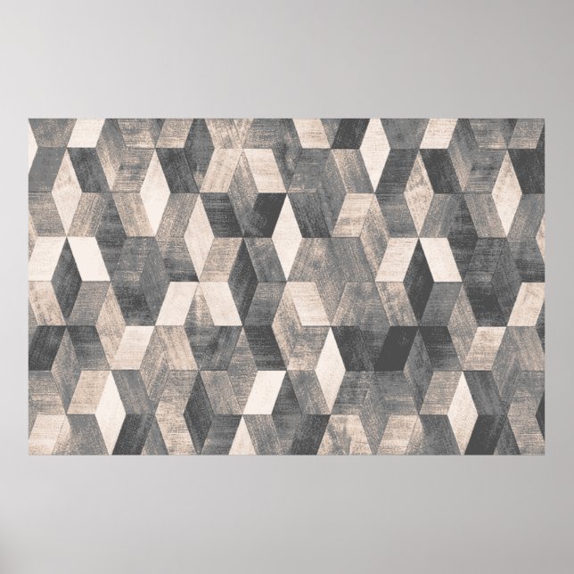 Carpet bathmat och Matta Boho Stil etnisk design p Poster (Framsidan)