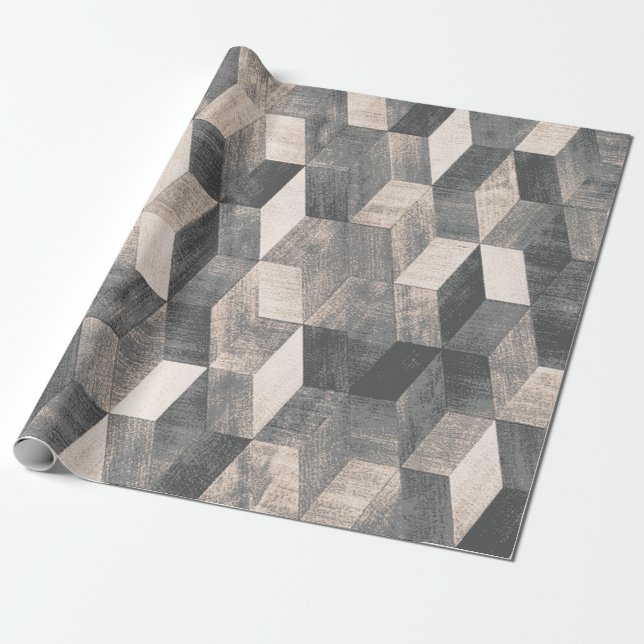 Carpet bathmat och Matta Boho Stil etnisk design p Presentpapper (Utrullad)