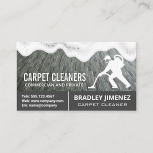 Carpet Cleaner Logotyp   Carpet Matta   Tvålsuger Visitkort