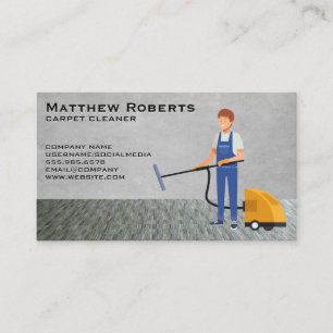 Carpet Cleaner Worker Karpetering Visitkort