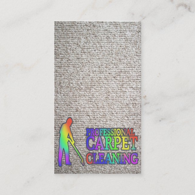 Carpet Cleaning Service Business Card Visitkort (Framsida)