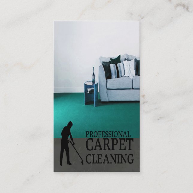 Carpet Cleaning Service Business Card Visitkort (Framsida)