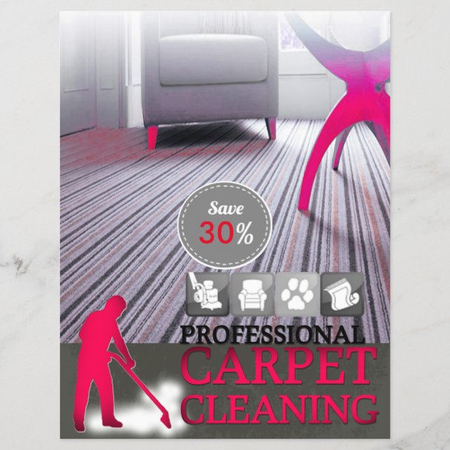 Carpet Cleaning Service Discount Offer Flyer (Framsidan)