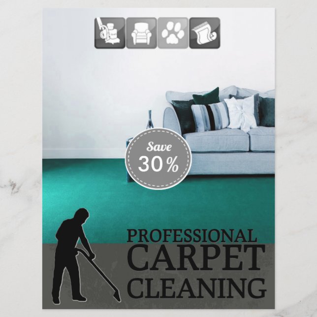 Carpet Cleaning Service Discount Offer Flyer (Framsidan)