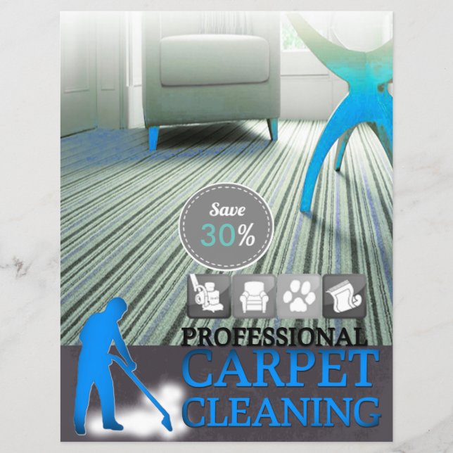 Carpet Cleaning Service Discount Offer Flyer (Framsidan)