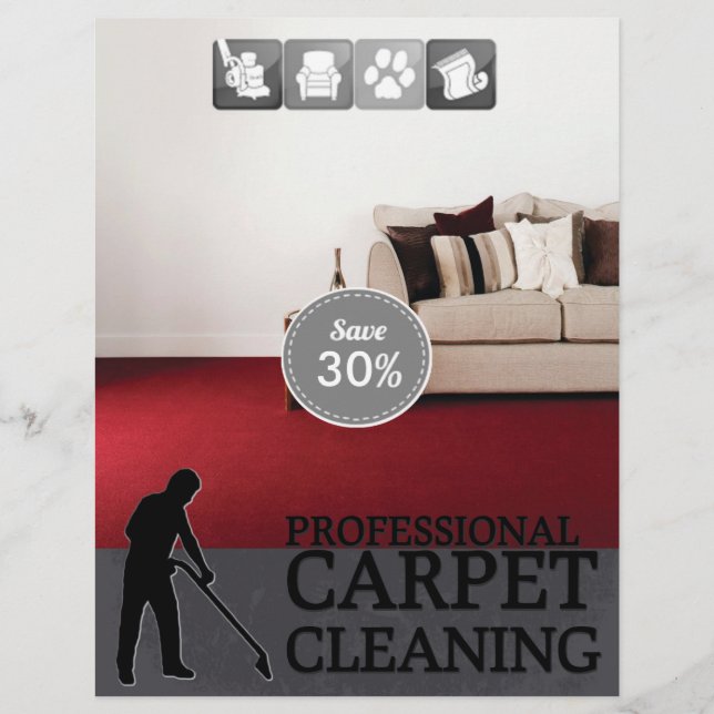 Carpet Cleaning Service Discount Offer Flyer (Framsidan)