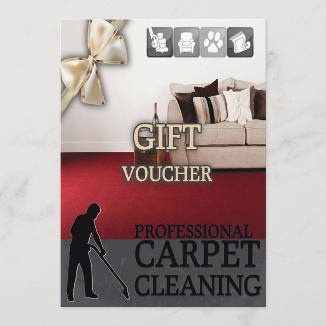 Carpet Cleaning Service Gift Voucher (Framsida)