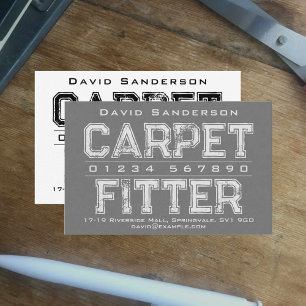Carpet Fitter Affärskort Visitkort