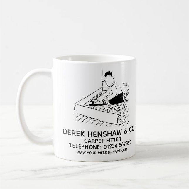 Carpet Fitter Carpet Passing Promotional Kaffemugg (Vänster)