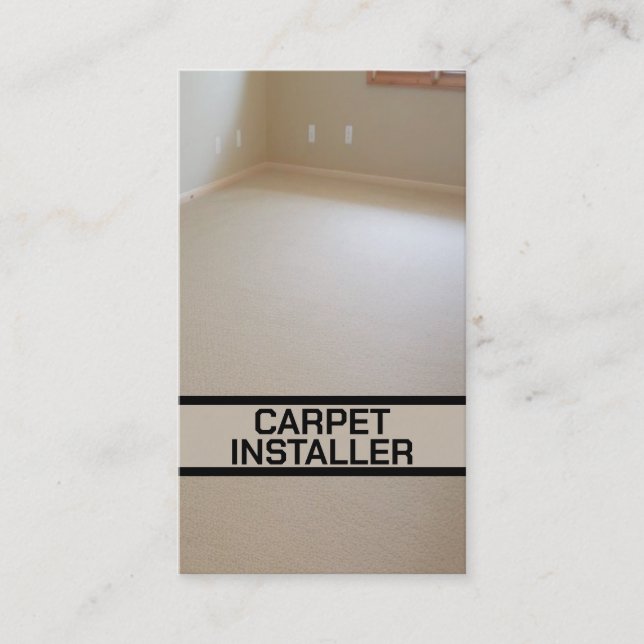 Carpet Installer New Carpeting Visitkort (Framsida)