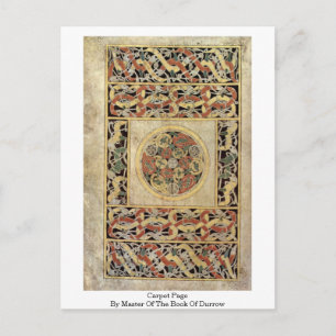 Carpet Page by Master Bok of Durrow Vykort