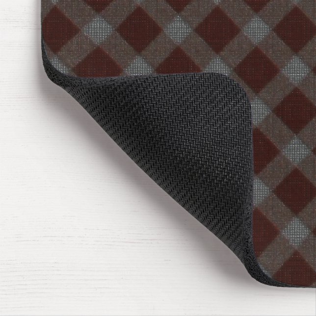 "Carpet" röd kor-tartanschack med grova delar Musmatta (Hörn)