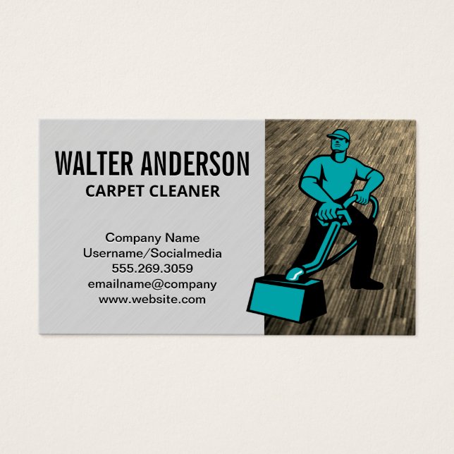 Carpet Städning | Industriellt Golv och matavfall Visitkort (Framsidan)