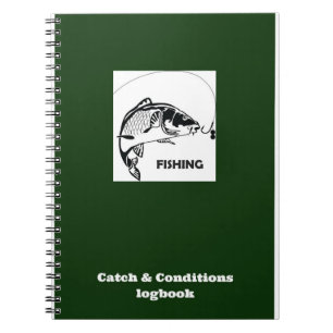 Carpfiske fångar och villkorar logbooken anteckningsbok med spiral