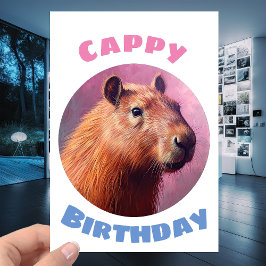 Carpincho the Capybara - "Cappy" Grattis på födels Kort