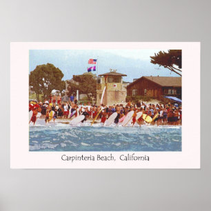 Carpinteria Beach Junior Lifeguards Poster