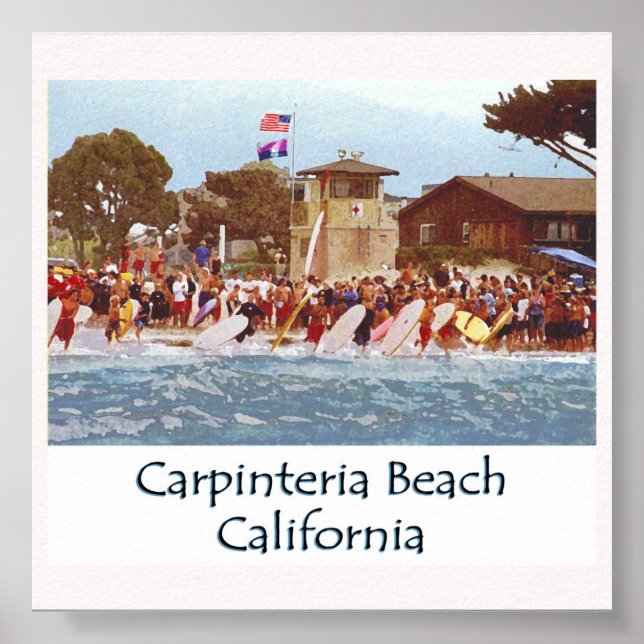 Carpinteria Beach Poster (Framsidan)