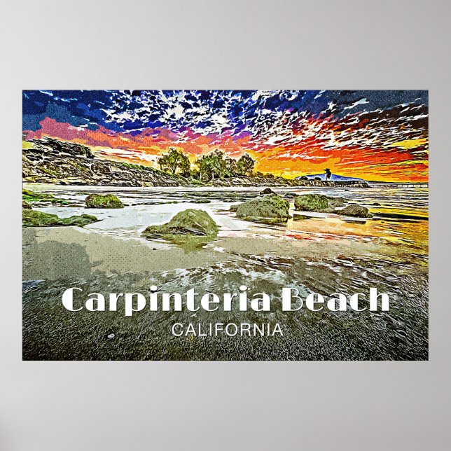 Carpinteria Beach Sunrise Poster (Framsidan)