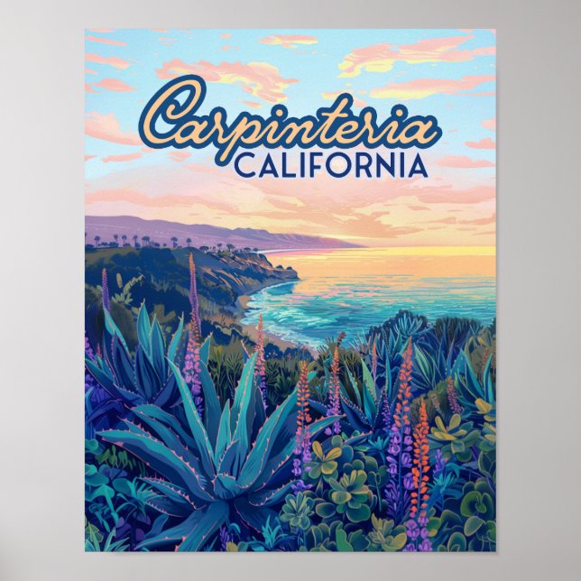 Carpinteria California Santa Barbara Ventura Beach Poster (Framsidan)