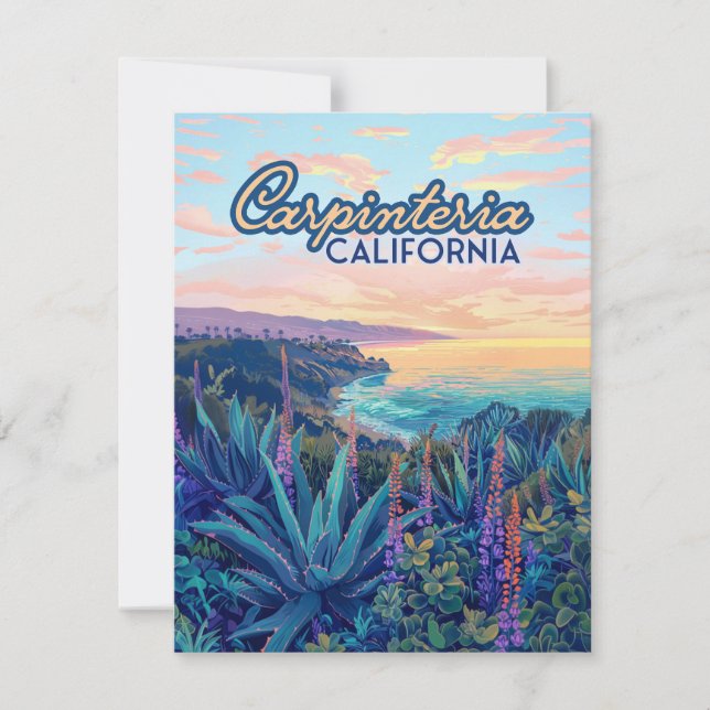 Carpinteria California Santa Barbara Ventura Card (Framsida)