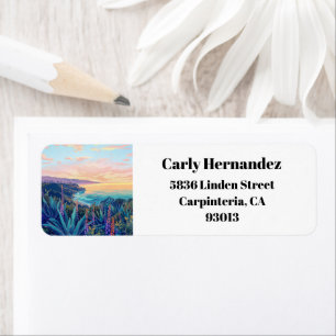 Carpinteria California Ventura Returadress Etikett
