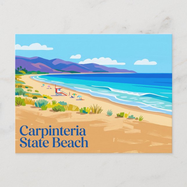 Carpinteria State Beach Kalifornien Vykort (Framsida)