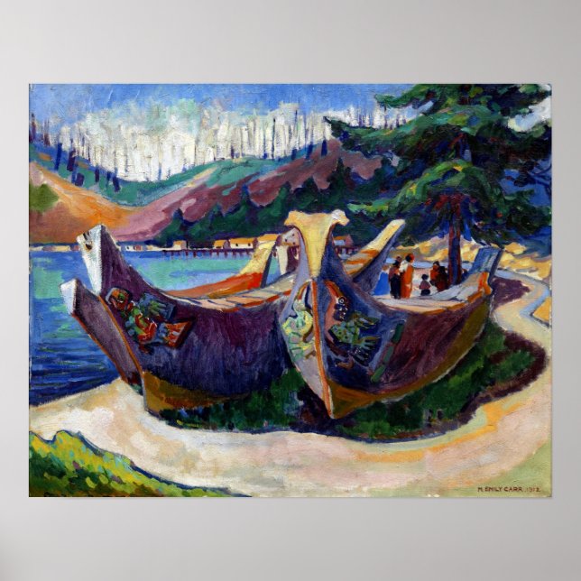 Carr - Krig Canoes, Alert Bay Poster (Framsidan)