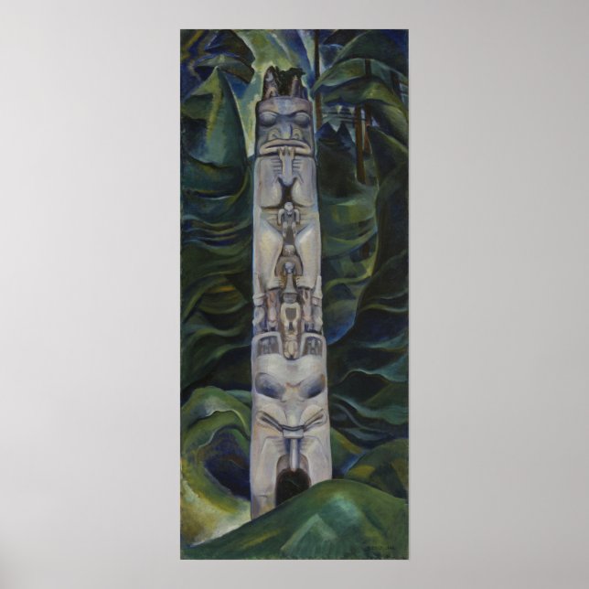 Carr - Totem och skog Poster (Framsidan)