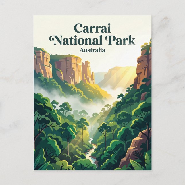 Carrai nationalpark Australien Vykort (Framsida)