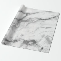 Carrara Marble White Grått Silver Strokes Minimal