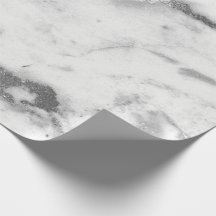 Carrara Marble White Grått Silver Strokes Minimal